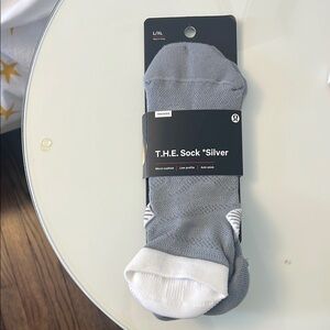 lululemon athletica Athletic Socks in Silver and White